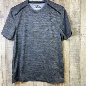 Mitre Size Medium Proflow Athletic Short Sleeve Gray Marled Crewneck Shi…